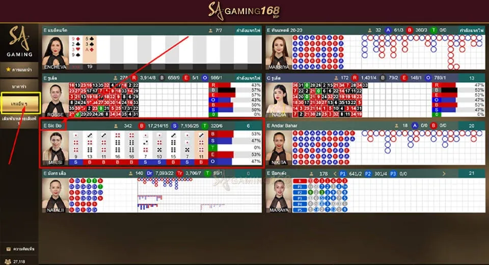 ทางเข้าเล่น ไฮโล Sicbo SA Gaming